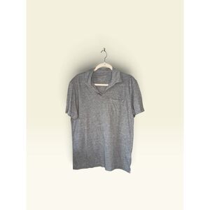 Banana Republic Vintage Tee Men's Gray Linen Blend Polo Shirt M
